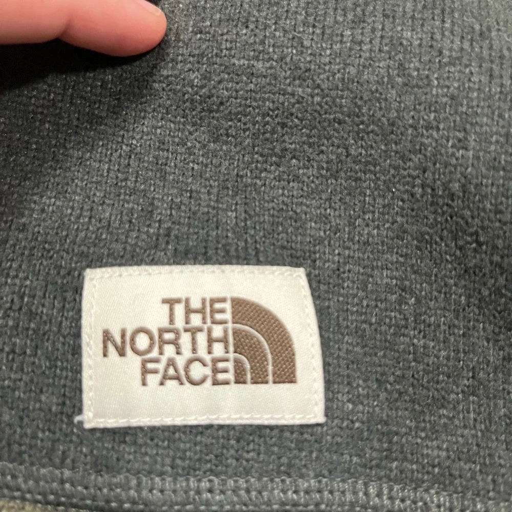 The North Face Gordon Lyons Hoodie Mens Medium Green Grey Sherpa Fleece Jacket